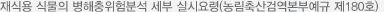 재식용 식물의 병해충위험분석 세부 실시요령