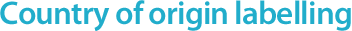 Country of origin labelling