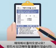 불합격 휴대 농축산물, 식물류 국경검역